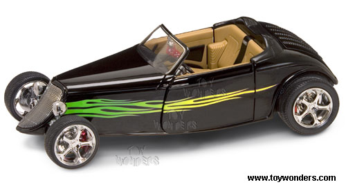 Yatming Shyne Rodz - Ford Convertible Coupe w/ Dices (1933, 1/18 scale diecast model car, Black) 30108