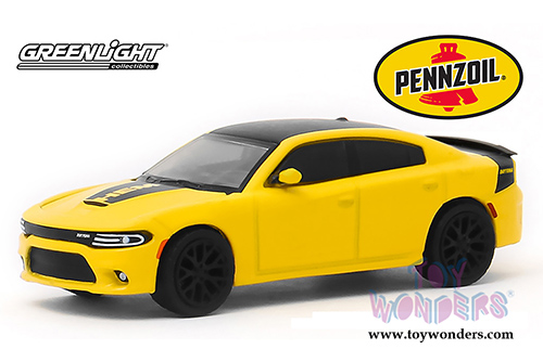 Greenlight - Dodge Charger Daytona HEMI - Pennzoil Advertisement Car (2017, 1/64 scale diecast model car, Yellow) 30112/48