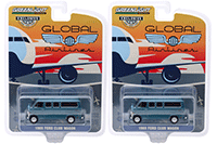 Greenlight - Ford Club Wagon Van - Global Airlines (1969, 1/64 scale diecast model car, Blue) 30129/48