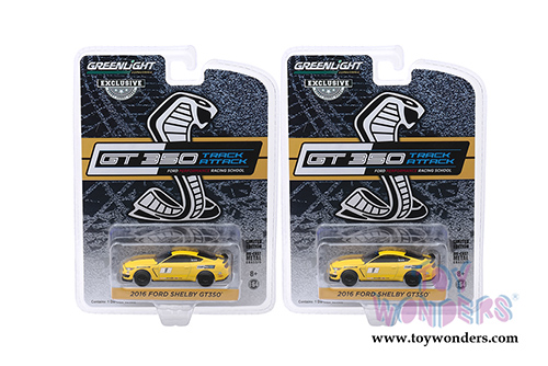 Greenlight - Ford Mustang Shelby GT350 - Ford Performance Racing School GT350 Track Attack #1 (2016, 1/64 scale diecast model car, Triple Yellow) 30134/48