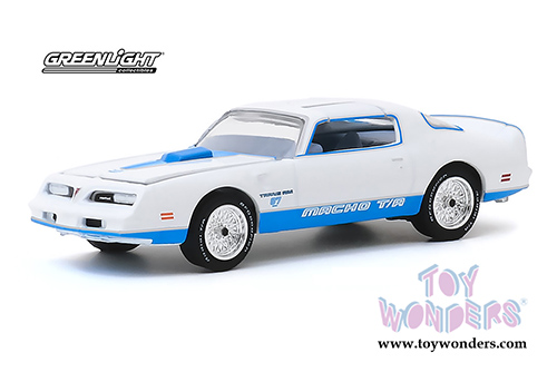 Greenlight - Pontiac&reg; Firebird&reg; T/A "Macho" #87 by Mecham Design (1978, 1/64 scale diecast model car, White/Blue) 30150/48