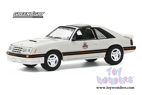 Greenlight - Ford Mustang 1982 Detroit Grand Prix Official Pace Car (1979, 1/64 scale diecast model car, White/Black) 30167/48