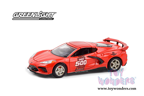 Greenlight - Chevrolet® Corvette® C8 Stingray Official Pace Car - 104th Running of the Indianapolis 500 (2020, 1/64 scale diecast model car, Red) 30227/48