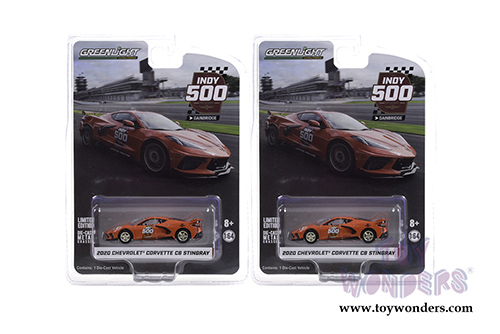 Greenlight - Chevrolet® Corvette® C8 Stingray Official Pace Car - 104th Running of the Indianapolis 500 (2020, 1/64 scale diecast model car, Red) 30227/48