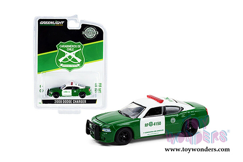 Greenlight - Dodge Charger Police - Carabineros de Chile (2008, 1/64 scale diecast model car, Green/White) 30237/48