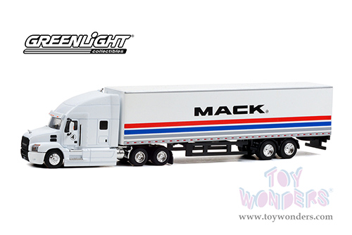 Greenlight - Mack Anthem® 18-Wheeler Tractor-Trailer - #4 The Mack Performance Tour 2018 (2018, 1/64 scale diecast model car, Red/White/Blue) 30266/24