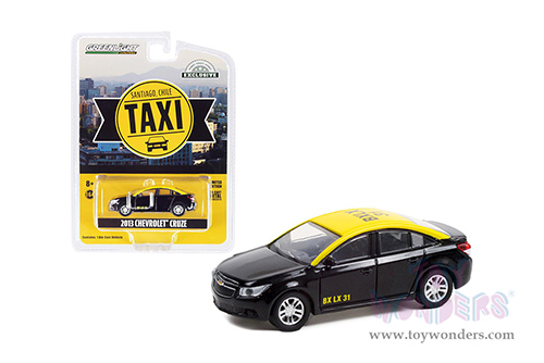 Greenlight - Chevrolet&reg; Cruze Taxi Santiago Chile (2013, 1/64 scale diecast model car, Black/Yellow) 30282/48