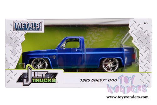 Jada Toys Just Trucks - Chevrolet&reg; C10 Custom Pickup (1985, 1/24 scale diecast model car, Candy Blue) 30287