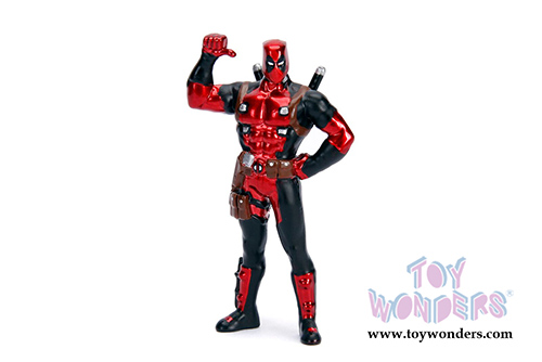 Jada Toys - Metals Die Cast | Chevy&reg; Bel Air&reg; Taxi with Deadpool&trade; Diecast Figure (1957, 1/24, diecast model toy, Yellow) 30290