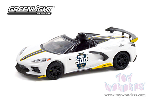 Greenlight - Chevrolet&reg; Corvette&reg; C8 Stingray Convertible - 105th Running of the Indianapolis 500 Official Pace Car (2021, 1/64 scale diecast model car, White) 30291/48