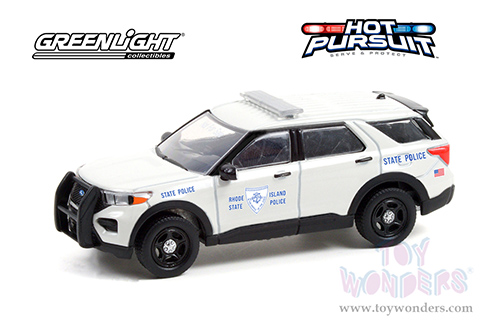 Greenlight Hot Pursuit - Ford Police Interceptor Utility - Rhode Island State Police (2020, 1/64 scale diecast model car, White) 30295/48