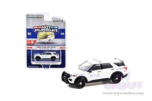 Greenlight Hot Pursuit - Ford Police Interceptor Utility - Rhode Island State Police (2020, 1/64 scale diecast model car, White) 30295/48