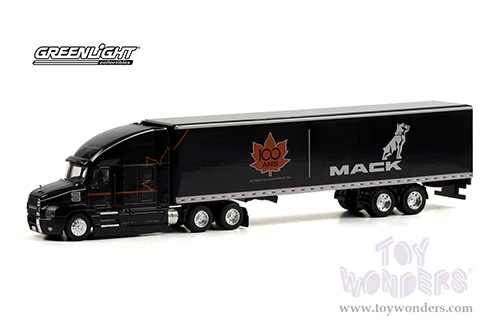 Greenlight - Mack Anthem&reg; 18-Wheeler Tractor-Trailer - Mack Canada 100 Years 'Building Canada Since 1921' (2021, 1/64 scale diecast model car, Black) 30301/24