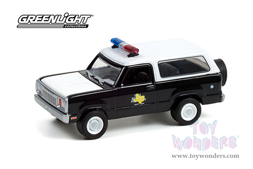 Greenlight - Dodge Ramcharger - Texas Department of Public Safety (1978, 1/64 scale diecast model car, Black/White) 30302/48