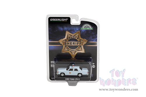 Greenlight - Ford LTD-S - County Sheriff (1982, 1/64 scale diecast model car, Light Blue) 30304/48