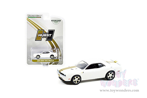 Greenlight - Dodge Challenger R/T - Hurst Performance Edition (2009, 1/64 scale diecast model car, White/Gold) 30306/48