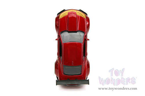 Jada Toys - Hollywood Rides | Marvel Avengers Chevrolet® Camaro® with Iron Man Diecast Figure (2016, 1/32 scale diecast model car, Red/Gold) 30309