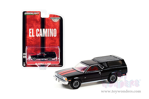 Greenlight - Chevrolet&reg; El Camino with Camper Shell (1981, 1/64 scale diecast model car, Black/Red) 30310/48