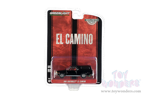 Greenlight - Chevrolet&reg; El Camino with Camper Shell (1981, 1/64 scale diecast model car, Black/Red) 30310/48