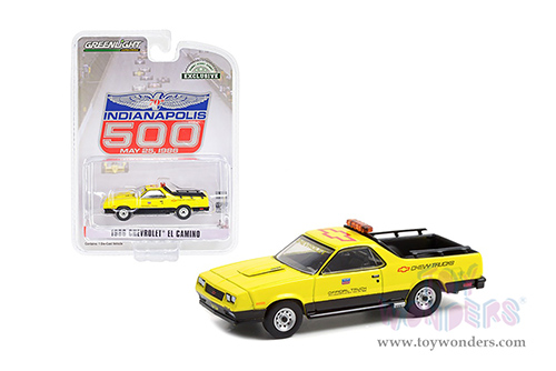 Greenlight - Chevrolet® El Camino SS 70th Annual Indianapolis 500 Mile Race Official Truck (1986, 1/64 scale diecast model car, Yellow/Black) 30311/48