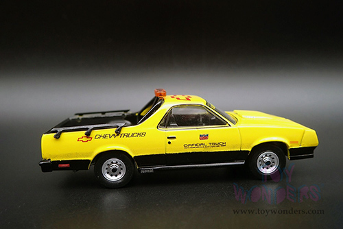 Greenlight - Chevrolet® El Camino SS 70th Annual Indianapolis 500 Mile Race Official Truck (1986, 1/64 scale diecast model car, Yellow/Black) 30311/48