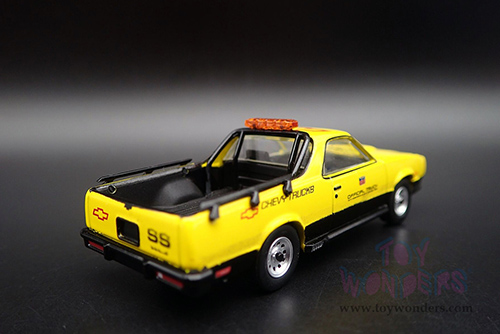 Greenlight - Chevrolet® El Camino SS 70th Annual Indianapolis 500 Mile Race Official Truck (1986, 1/64 scale diecast model car, Yellow/Black) 30311/48