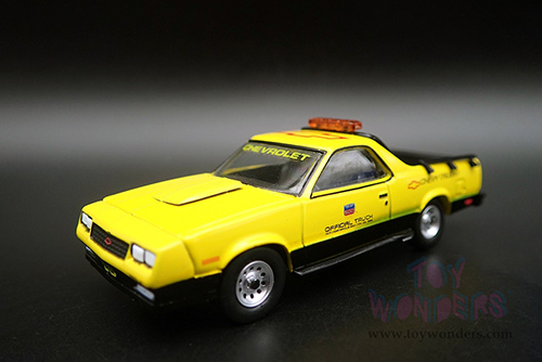 Greenlight - Chevrolet® El Camino SS 70th Annual Indianapolis 500 Mile Race Official Truck (1986, 1/64 scale diecast model car, Yellow/Black) 30311/48