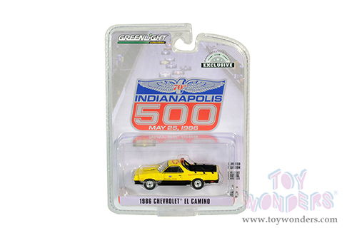 Greenlight - Chevrolet® El Camino SS 70th Annual Indianapolis 500 Mile Race Official Truck (1986, 1/64 scale diecast model car, Yellow/Black) 30311/48