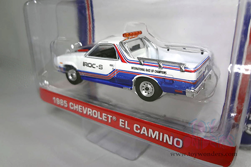 Greenlight - Chevrolet&reg; El Camino SS International Race of Champions (IROC) Official Pace Car IROC-S #001 (1985, 1/64 scale diecast model car, White/Blue/Orange) 30312/48