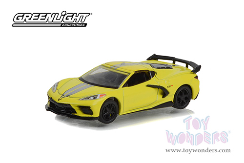 Greenlight - Chevrolet® Corvette® C8.R Stingray - 2022 IMSA GTLM Championship Edition (2022, 1/64 scale diecast model car, Yellow/Silver stripes) 30321/48