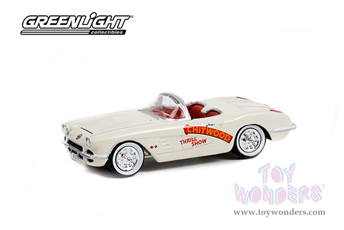 Greenlight - Chevrolet® Corvette - Joie Chitwood Thrill Show (1958, 1/64 scale diecast model car, Cream) 30330/48