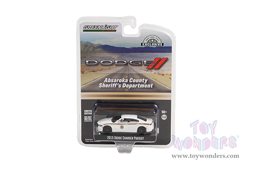 Greenlight - Dodge Charger Pursuit - Absaroka County Sheriff's Department (2015, 1/64 scale diecast model car, White) 30335/48