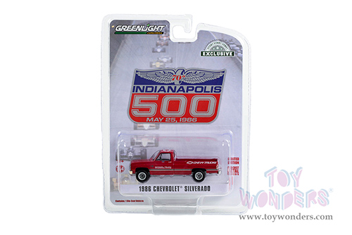 Greenlight - Chevrolet® Silverado Pickup - 70th Annual Indianapolis 500 Mile Race Official Truck (1986, 1/64 scale diecast model car, Red) 30340/48