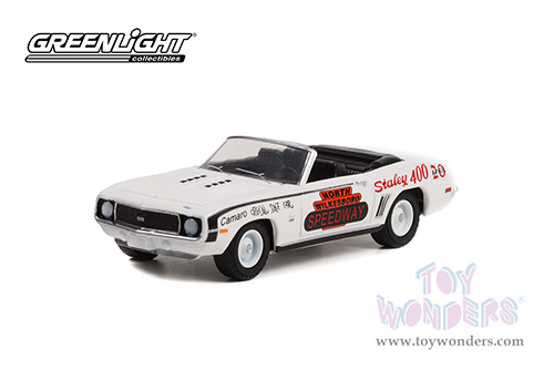 Greenlight - Chevrolet&reg; Camaro Convertible - North Wilkesboro Speedway Official Pace Car, North Wilkesboro, North Carolina (1969, 1/64 scale diecast model car, White) 30346/48