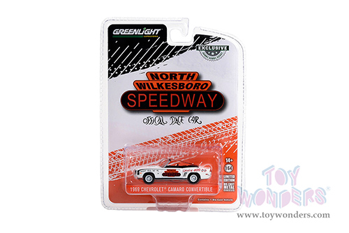 Greenlight - Chevrolet&reg; Camaro Convertible - North Wilkesboro Speedway Official Pace Car, North Wilkesboro, North Carolina (1969, 1/64 scale diecast model car, White) 30346/48