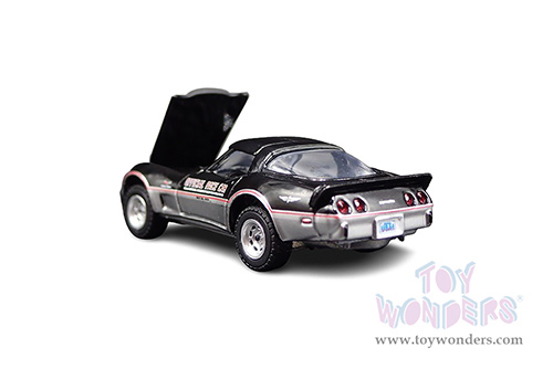 Greenlight - Chevrolet&reg; Corvette - 62nd Annual Indianapolis 500 Mile Race Official Pace Car (1978, 1/64 scale diecast model car, Black/Light Gray) 30347/48