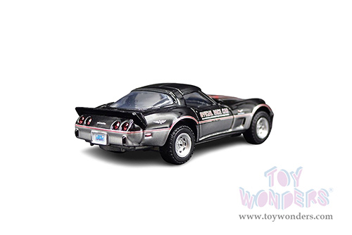 Greenlight - Chevrolet&reg; Corvette - 62nd Annual Indianapolis 500 Mile Race Official Pace Car (1978, 1/64 scale diecast model car, Black/Light Gray) 30347/48