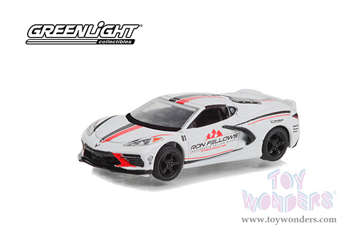 Greenlight - Chevrolet&reg; Corvette&reg; C8 Stingray Coupe - Ron Fellows Performance Driving School (2022, 1/64 scale diecast model car, White) 30367/48