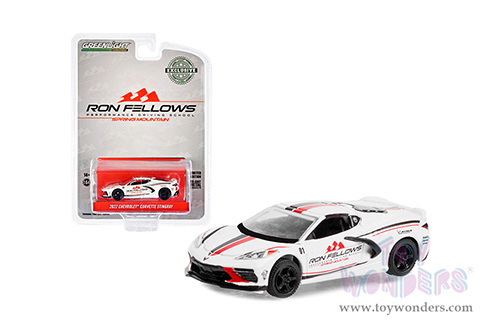 Greenlight - Chevrolet&reg; Corvette&reg; C8 Stingray Coupe - Ron Fellows Performance Driving School (2022, 1/64 scale diecast model car, White) 30367/48