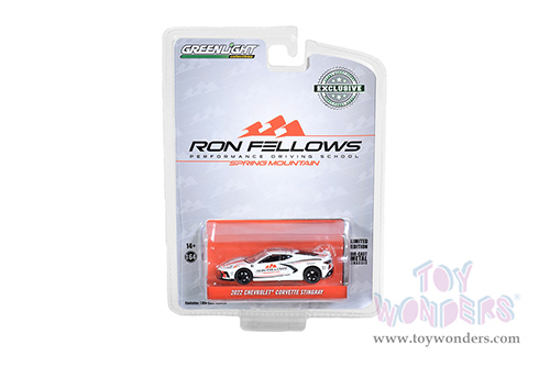 Greenlight - Chevrolet&reg; Corvette&reg; C8 Stingray Coupe - Ron Fellows Performance Driving School (2022, 1/64 scale diecast model car, White) 30367/48