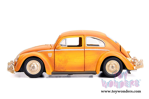 Jada Toys - Hollywood Rides | TRANSFORMERS 6 Volkswagen&reg; Beetle&reg; Bumblebee&trade; (1971, 1/24, diecast model car, Weathered Yellow) 30452