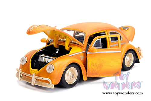 Jada Toys - Hollywood Rides | TRANSFORMERS 6 Volkswagen&reg; Beetle&reg; Bumblebee&trade; (1971, 1/24, diecast model car, Weathered Yellow) 30452