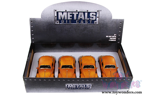 Jada Toys - Hollywood Rides | TRANSFORMERS 6 Volkswagen&reg; Beetle&reg; Bumblebee&trade; (1971, 1/24, diecast model car, Weathered Yellow) 30452