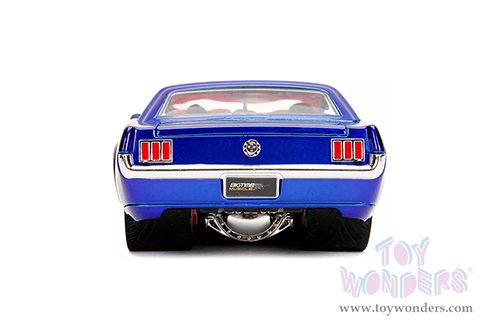 Jada Toys Bigtime Muscle - Ford Mustang #5 "L. John's Racing" (1965, 1/24 scale diecast model car, Candy Blue/w Flames) 30527