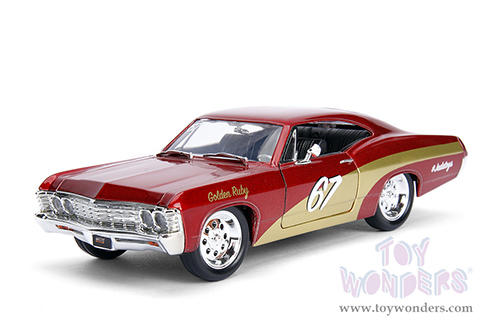Jada Toys Bigtime Muscle - Chevrolet® Impala™ SS™ #67 "Golden Ruby" (1967, 1/24 scale diecast model car, Red/w Gold) 30529