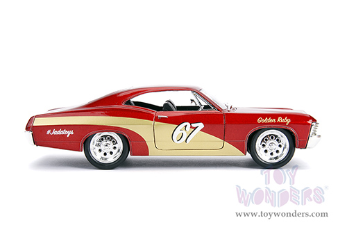Jada Toys Bigtime Muscle - Chevrolet® Impala™ SS™ #67 "Golden Ruby" (1967, 1/24 scale diecast model car, Red/w Gold) 30529