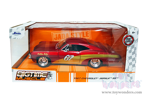 Jada Toys Bigtime Muscle - Chevrolet® Impala™ SS™ #67 "Golden Ruby" (1967, 1/24 scale diecast model car, Red/w Gold) 30529