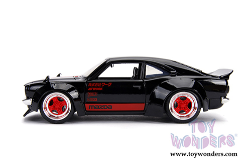 Jada Toys - Metals Die Cast | JDM Tuners&trade; Mazda RX-3 (1974, 1/24, diecast model car, Glossy Black) 30717