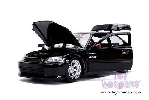 Jada Toys - Metals Die Cast | JDM Tuners&trade; Honda Civic Type R (1997, 1/24, diecast model car, Glossy Black) 30719