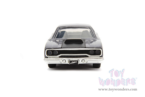 Jada Toys Fast & Furious - Dom's Plymouth Road Runner Hardtop (1970, 1/32 scale diecast model car, Dark Gray) 30746